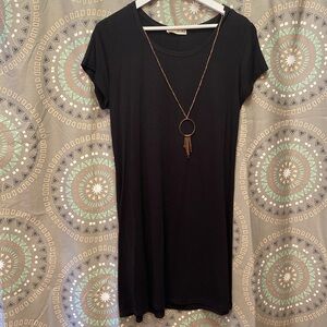 Black Dress with Necklace